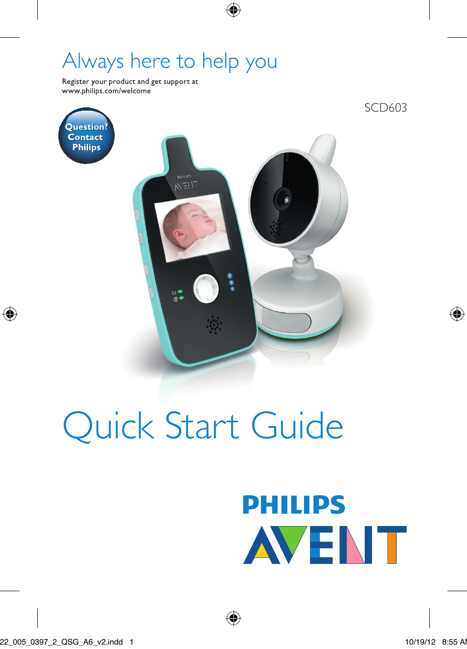 Philips AVENT Vigilabebés con vídeo digital User Manual | 4 pages