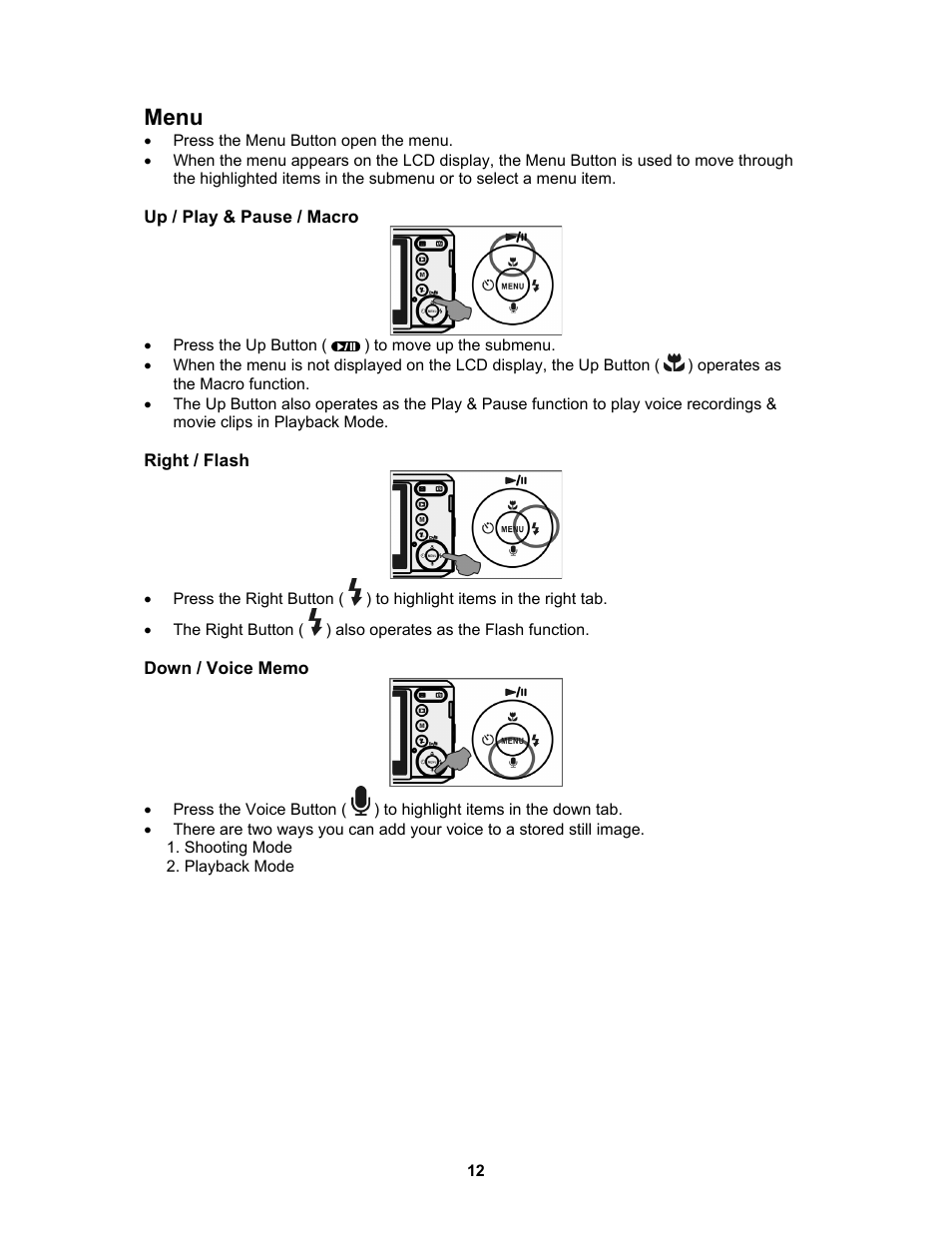 Menu | AGFA Sensor 830s User Manual | Page 13 / 31