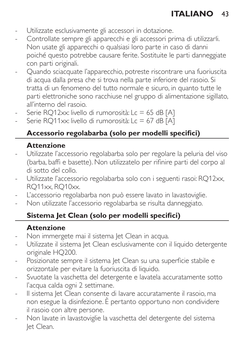 Philips SHAVER Series 9000 SensoTouch afeitadora eléctrica en húmedo y seco User Manual | Page 43 / 100