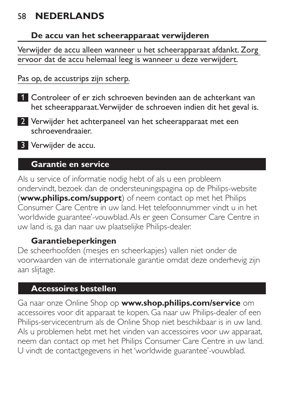 Philips SHAVER Series 9000 SensoTouch afeitadora eléctrica en húmedo y seco User Manual | Page 58 / 100