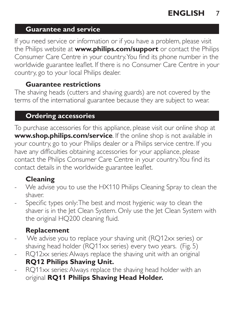 Philips SHAVER Series 9000 SensoTouch afeitadora eléctrica en húmedo y seco User Manual | Page 7 / 100