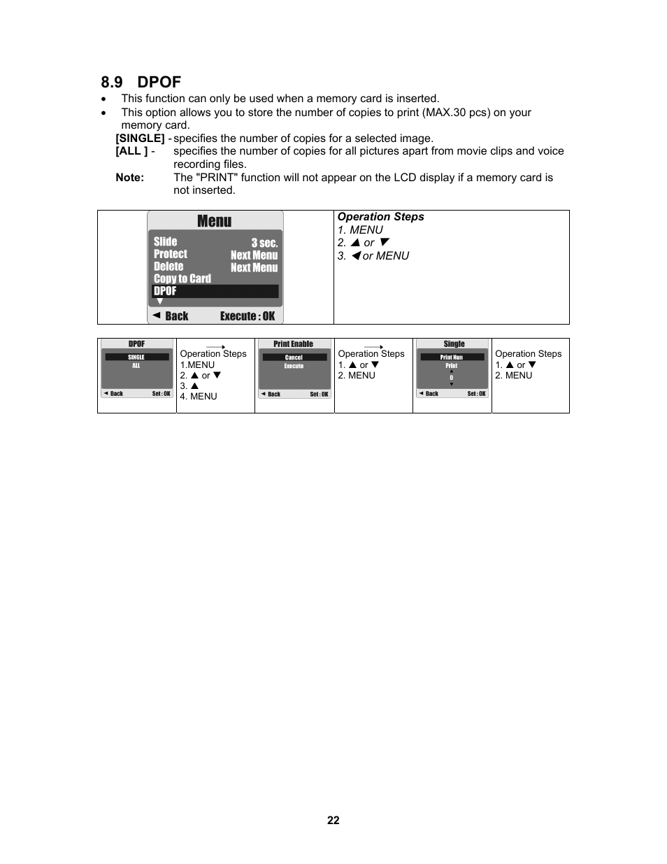 9 dpof | AGFA 530s User Manual | Page 23 / 31
