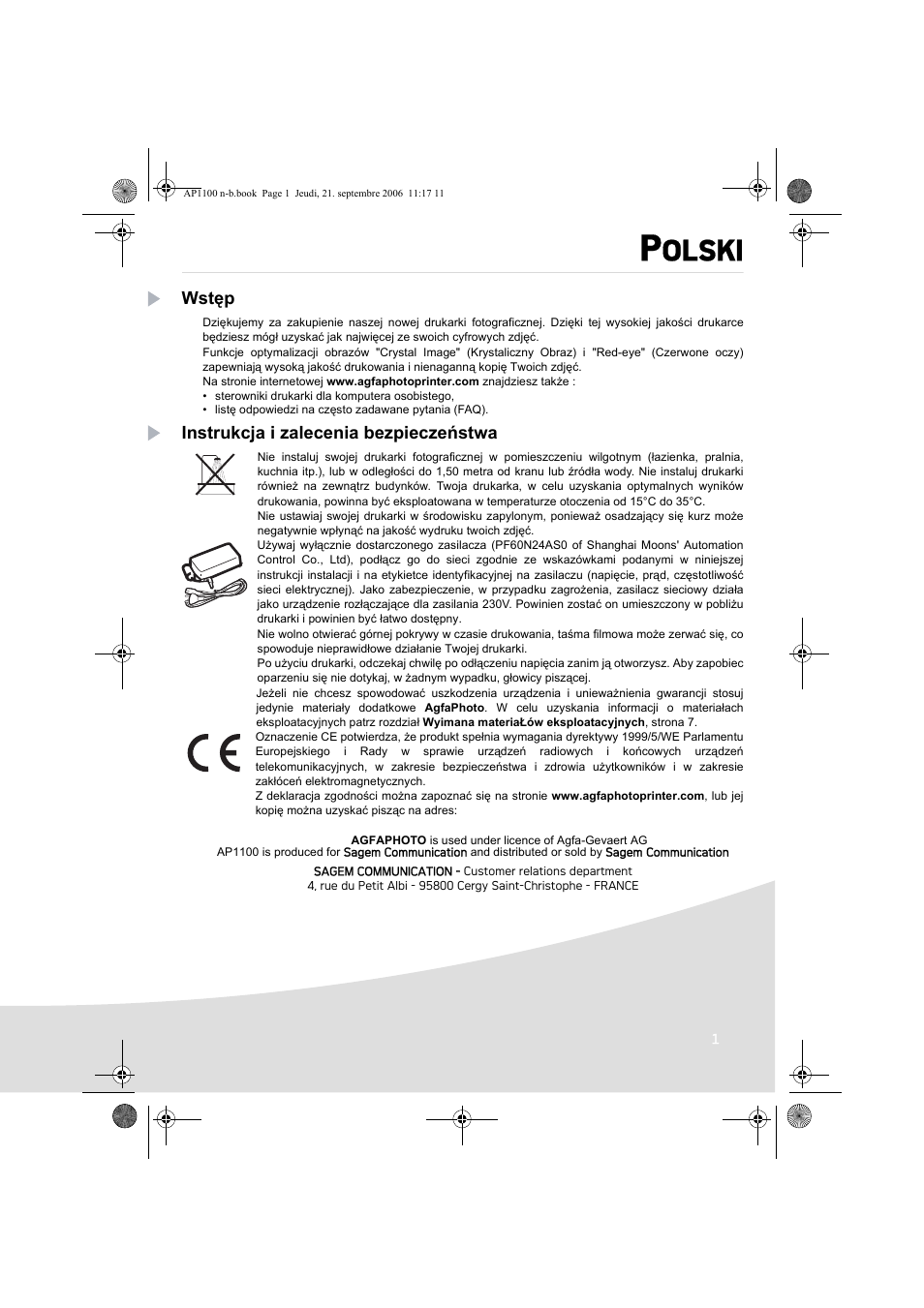 Olski | AGFA AP1100 User Manual | Page 125 / 176