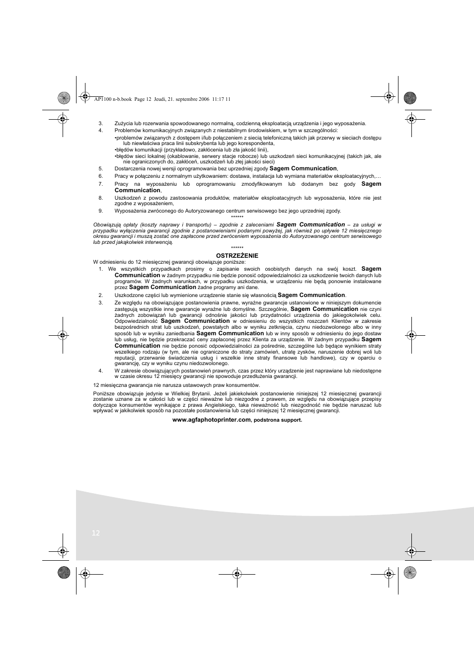 AGFA AP1100 User Manual | Page 136 / 176