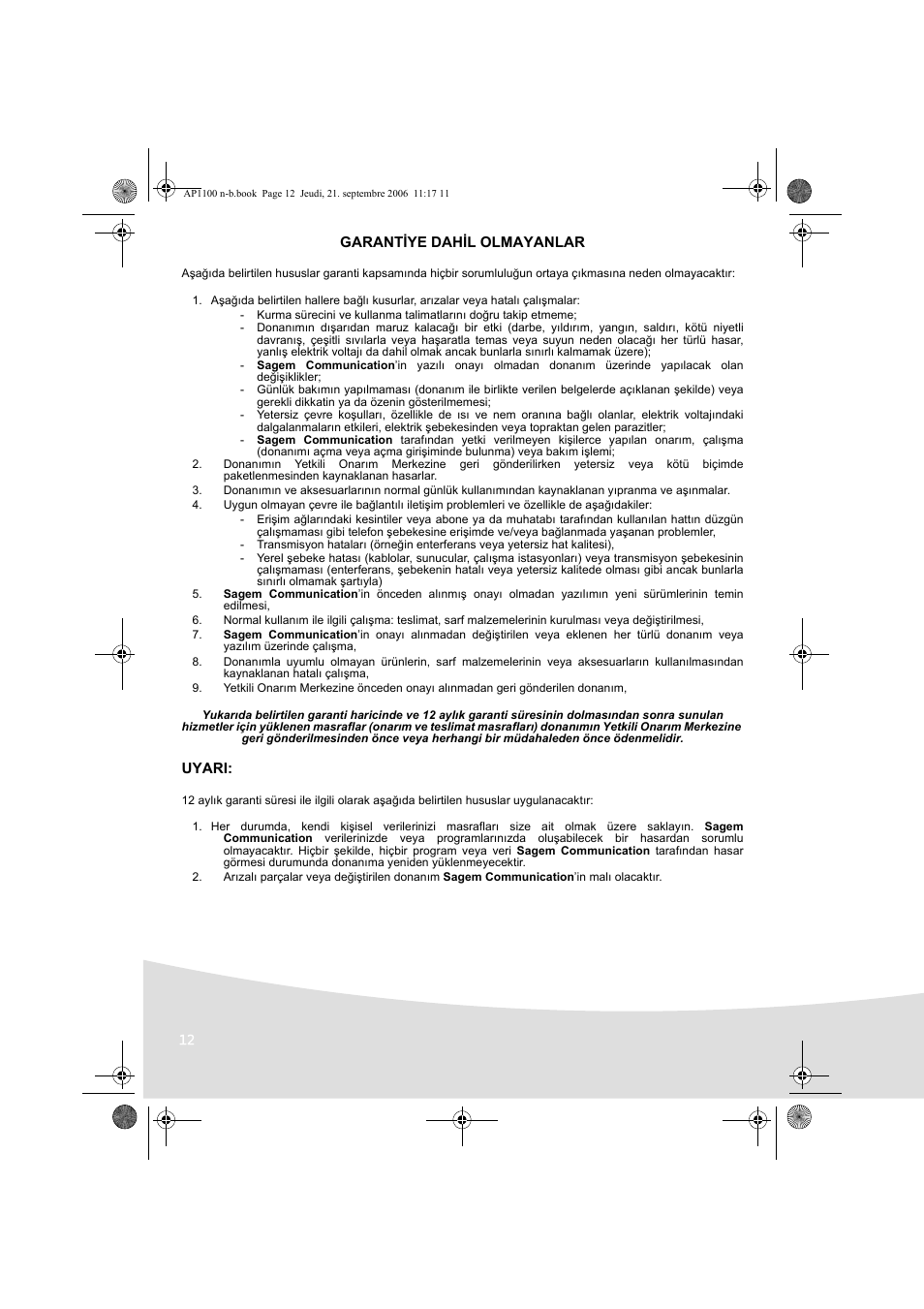 AGFA AP1100 User Manual | Page 162 / 176