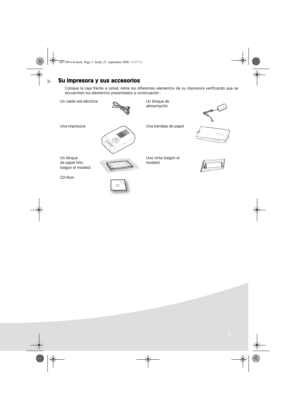 Su impresora y sus accesorios | AGFA AP1100 User Manual | Page 41 / 176
