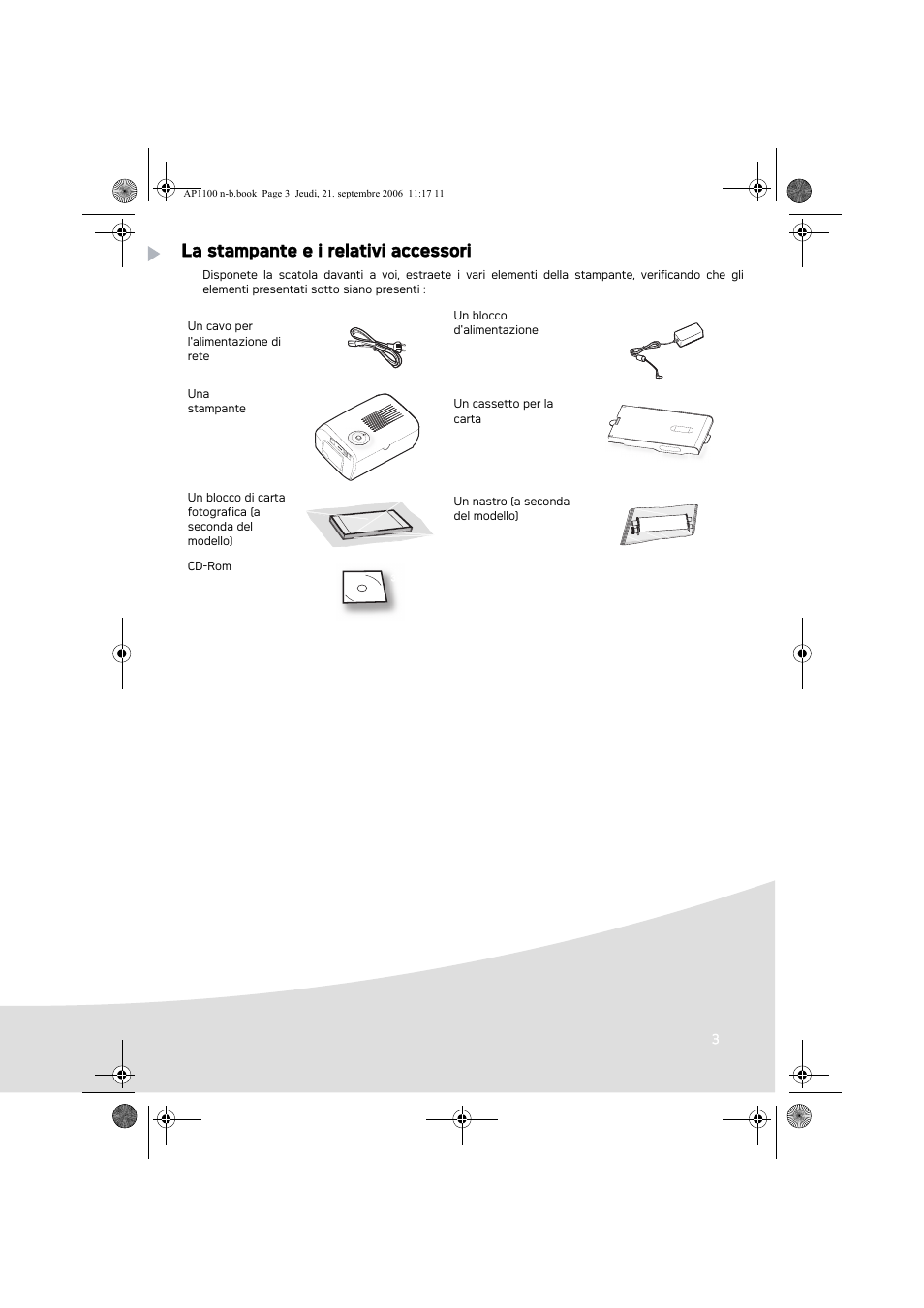 La stampante e i relativi accessori | AGFA AP1100 User Manual | Page 53 / 176