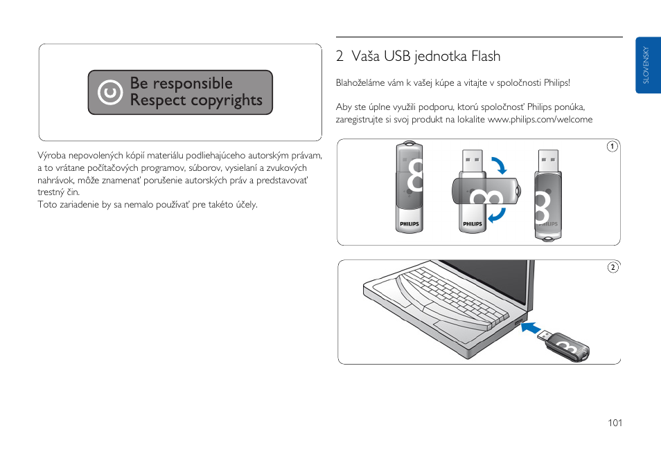 2 vaša usb jednotka flash | Philips FMxxFD05B User Manual | Page 101 / 162