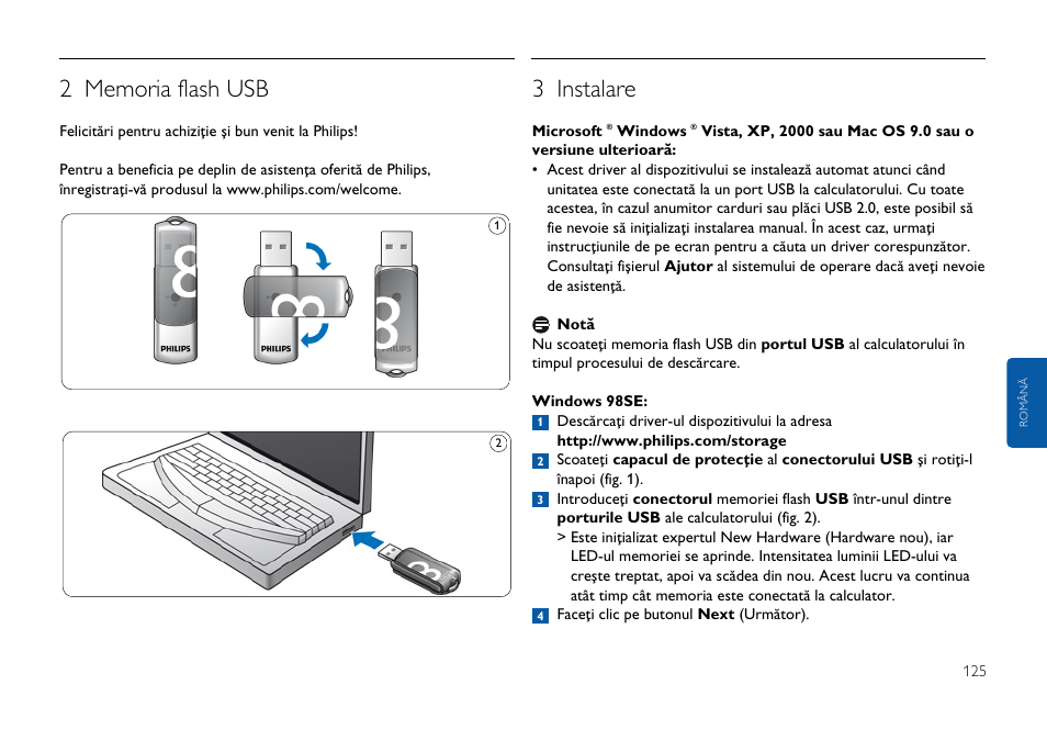 3 instalare | Philips FMxxFD05B User Manual | Page 125 / 162