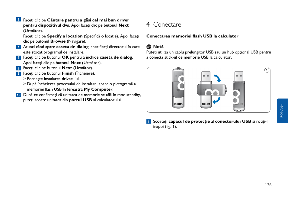 4 conectare | Philips FMxxFD05B User Manual | Page 126 / 162