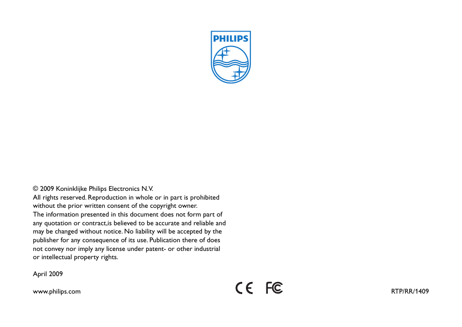 Philips FMxxFD05B User Manual | Page 162 / 162