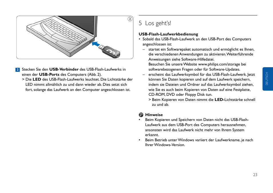 5 los geht’s | Philips FMxxFD05B User Manual | Page 23 / 162