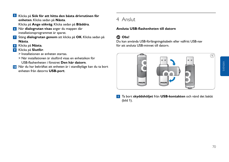 4 anslut | Philips FMxxFD05B User Manual | Page 70 / 162