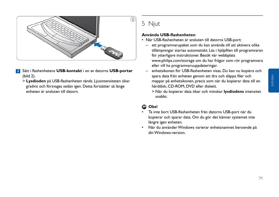 5 njut | Philips FMxxFD05B User Manual | Page 71 / 162