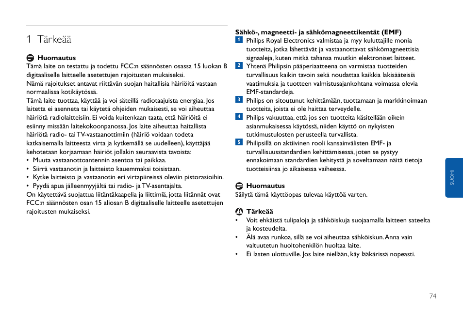 Vivid edition, Napsauta tätä, 1 tärkeää | Philips FMxxFD05B User Manual | Page 74 / 162