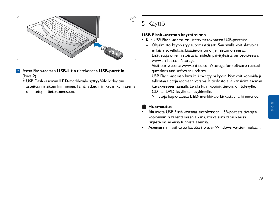 5 käyttö | Philips FMxxFD05B User Manual | Page 79 / 162