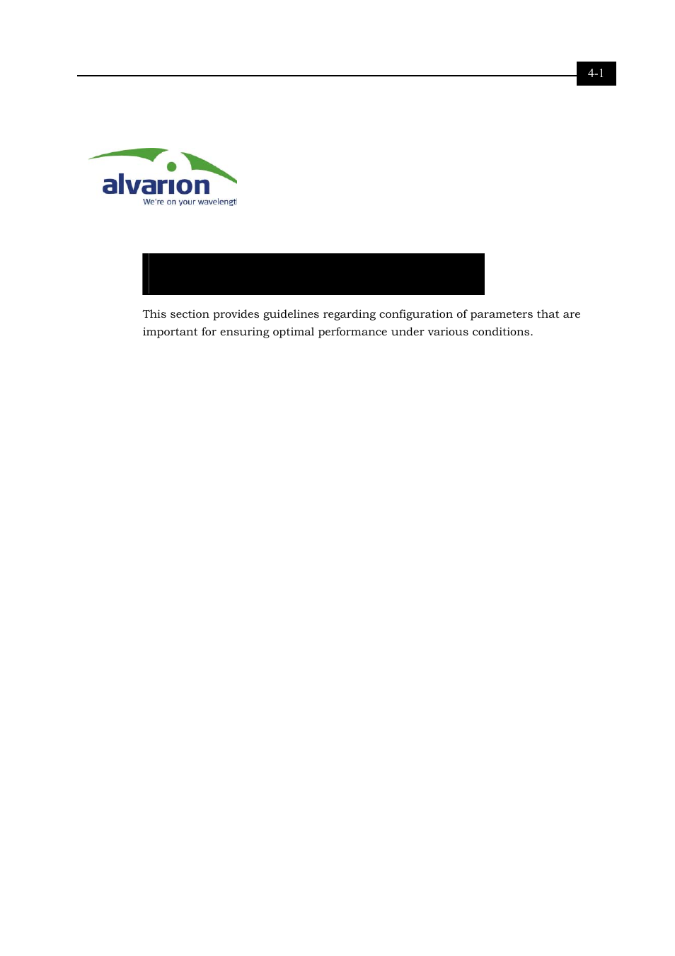 About this chapter, Configuration guidelines 4-1, Chapter 4 | Alvarion BREEZENET BU-DS.11 User Manual | Page 65 / 92