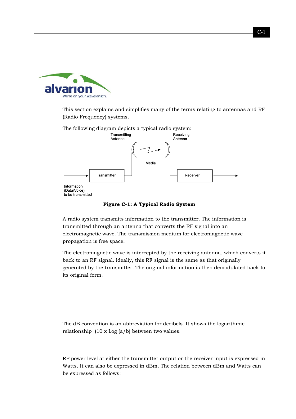 Rf terms and definitions, Rf power level, Radio signal propagation | Appendix c | Alvarion BREEZENET BU-DS.11 User Manual | Page 85 / 92