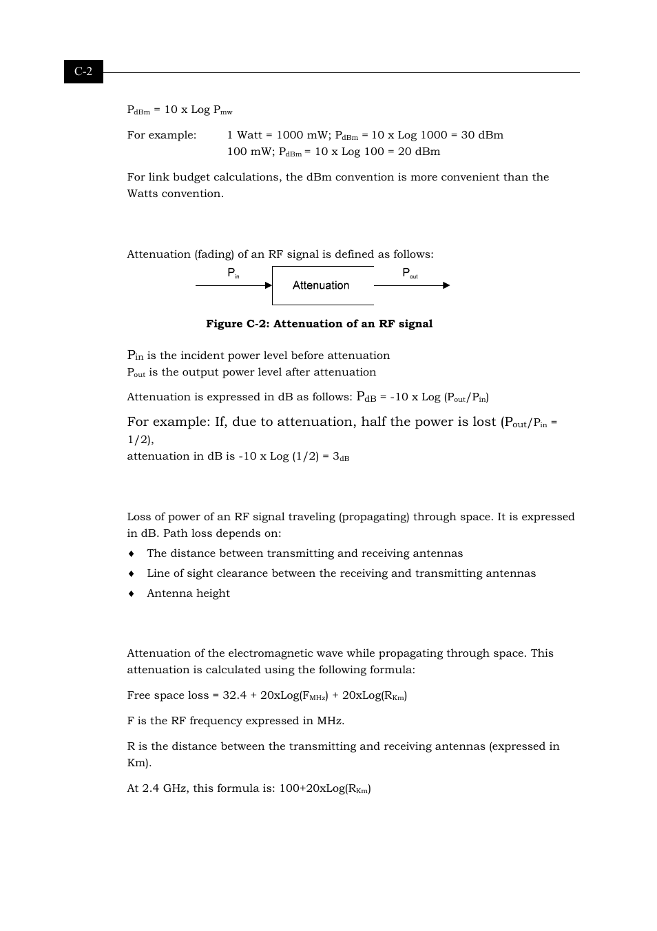 Attenuation, Path loss, Free space loss | Alvarion BREEZENET BU-DS.11 User Manual | Page 86 / 92