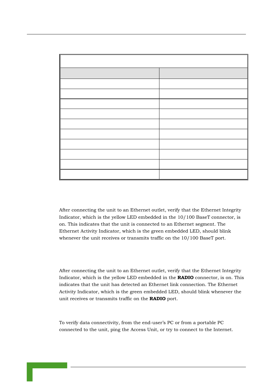 6 verifying data connectivity | Alvarion BREEZEACCESS SW VERSION 5.1 User Manual | Page 118 / 273