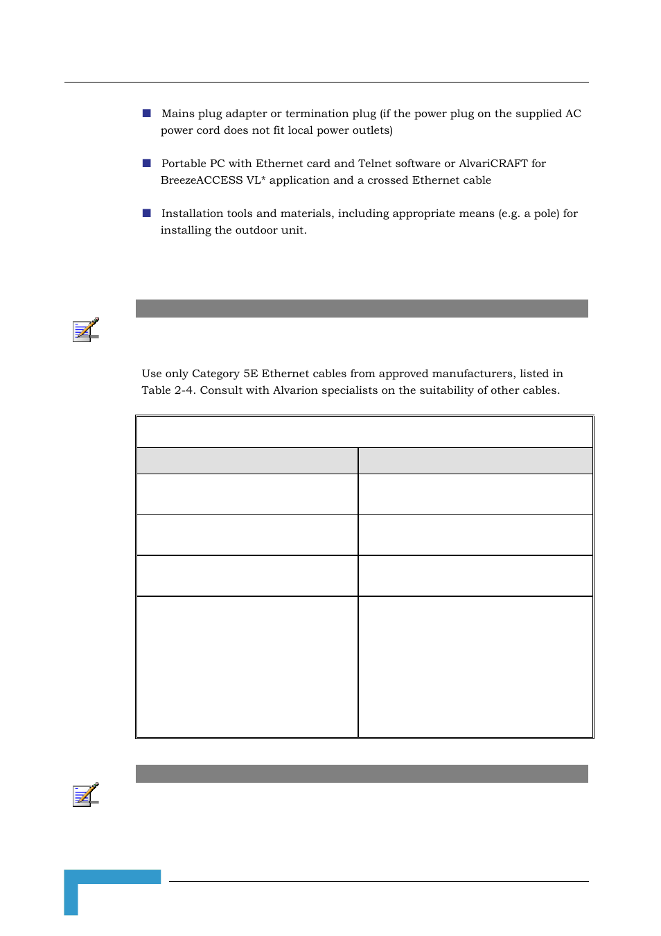 2 indoor-to-outdoor cables | Alvarion BREEZEACCESS SW VERSION 5.1 User Manual | Page 70 / 273