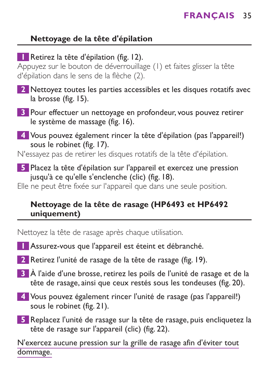 Philips Satinelle Ice Depiladora User Manual | Page 35 / 116