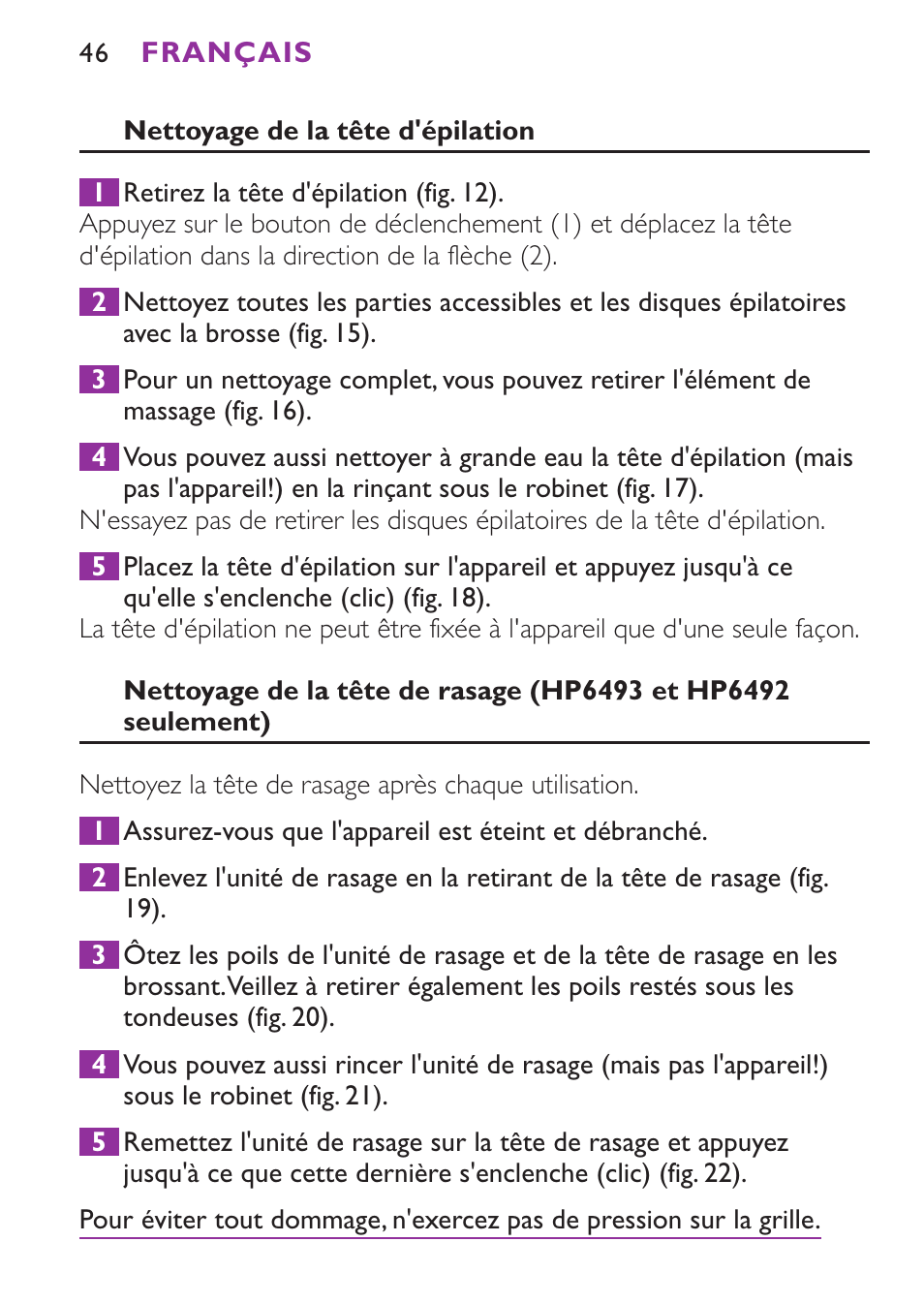 Philips Satinelle Ice Depiladora User Manual | Page 46 / 116
