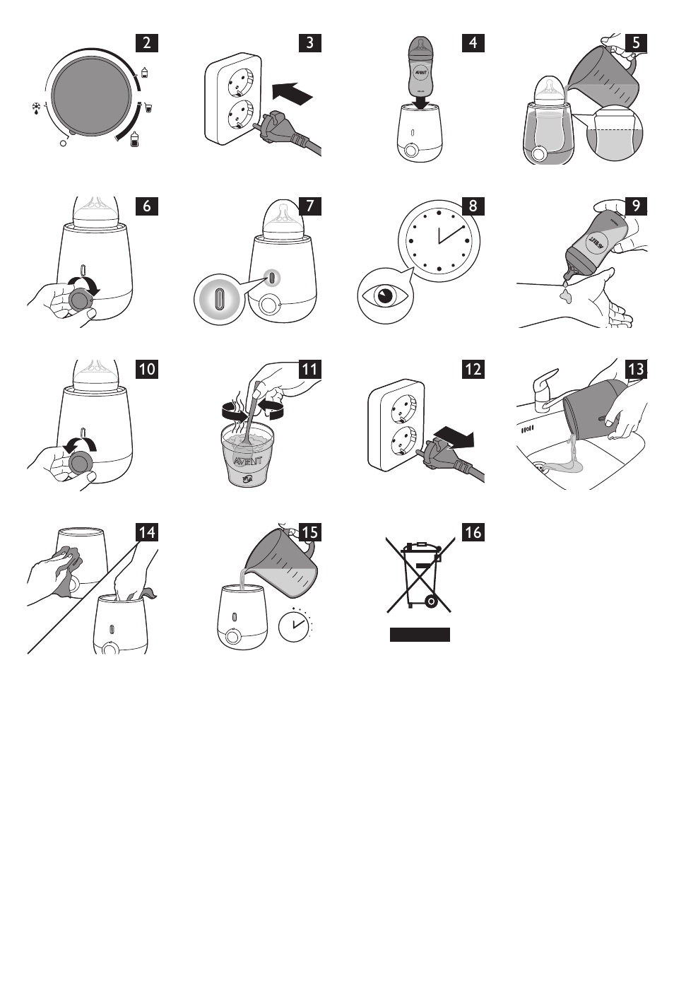 Philips AVENT Calientabiberones User Manual | Page 30 / 32