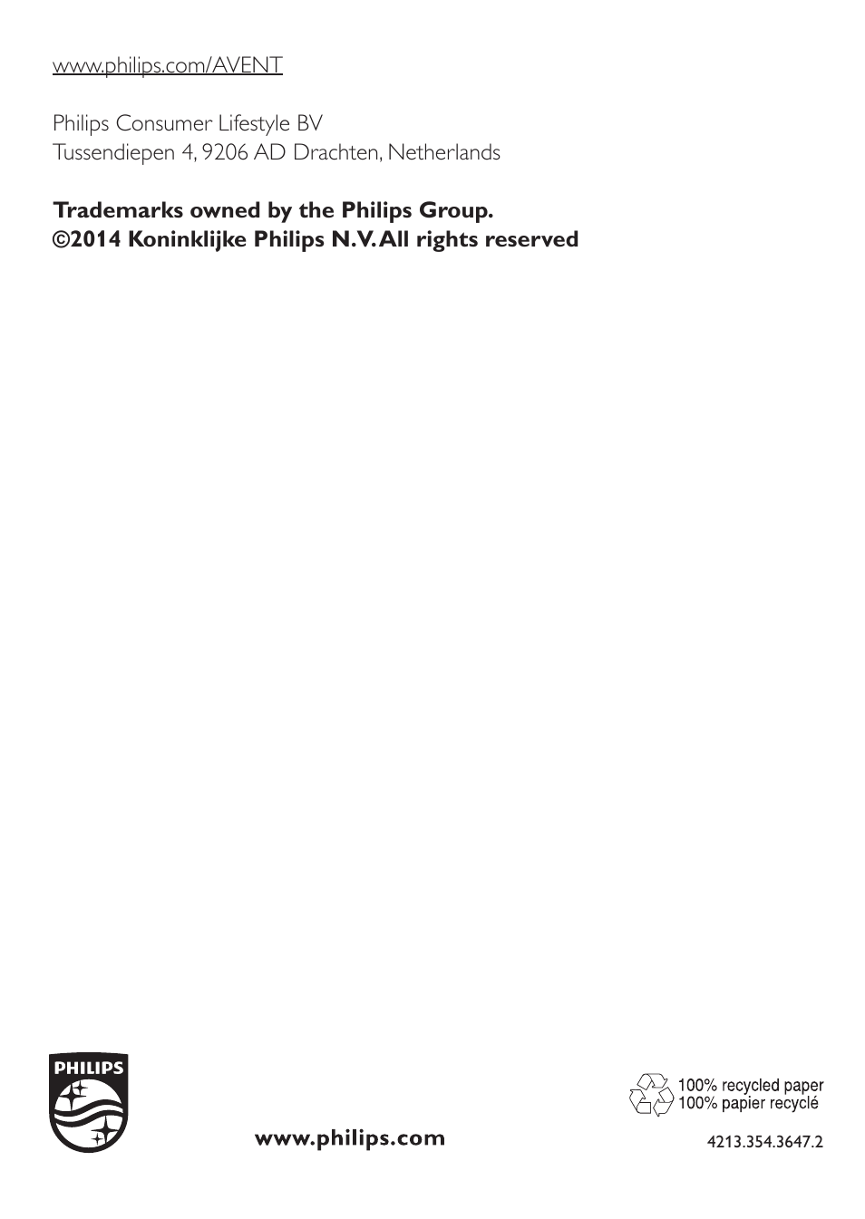 Philips AVENT Calientabiberones User Manual | Page 32 / 32