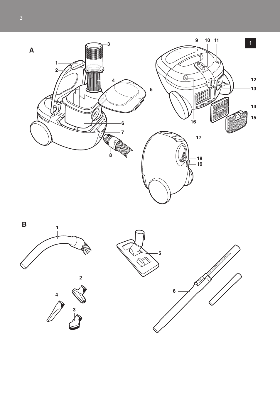 Philips SmallStar Aspirador sin bolsa User Manual | Page 3 / 76
