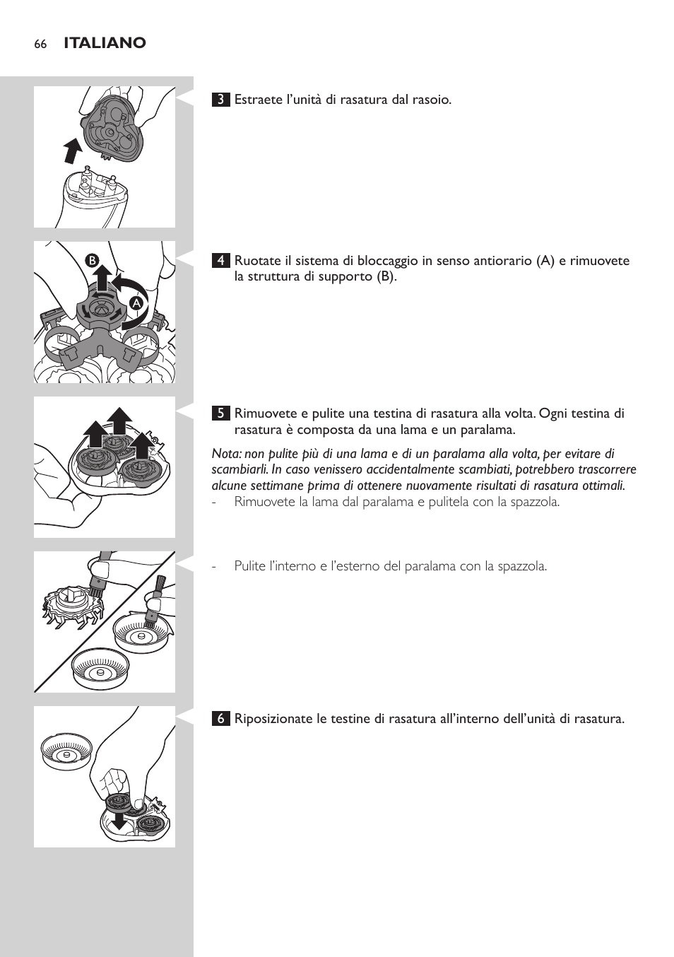 Philips SHAVER Series 3000 afeitadora eléctrica en seco User Manual | Page 66 / 110