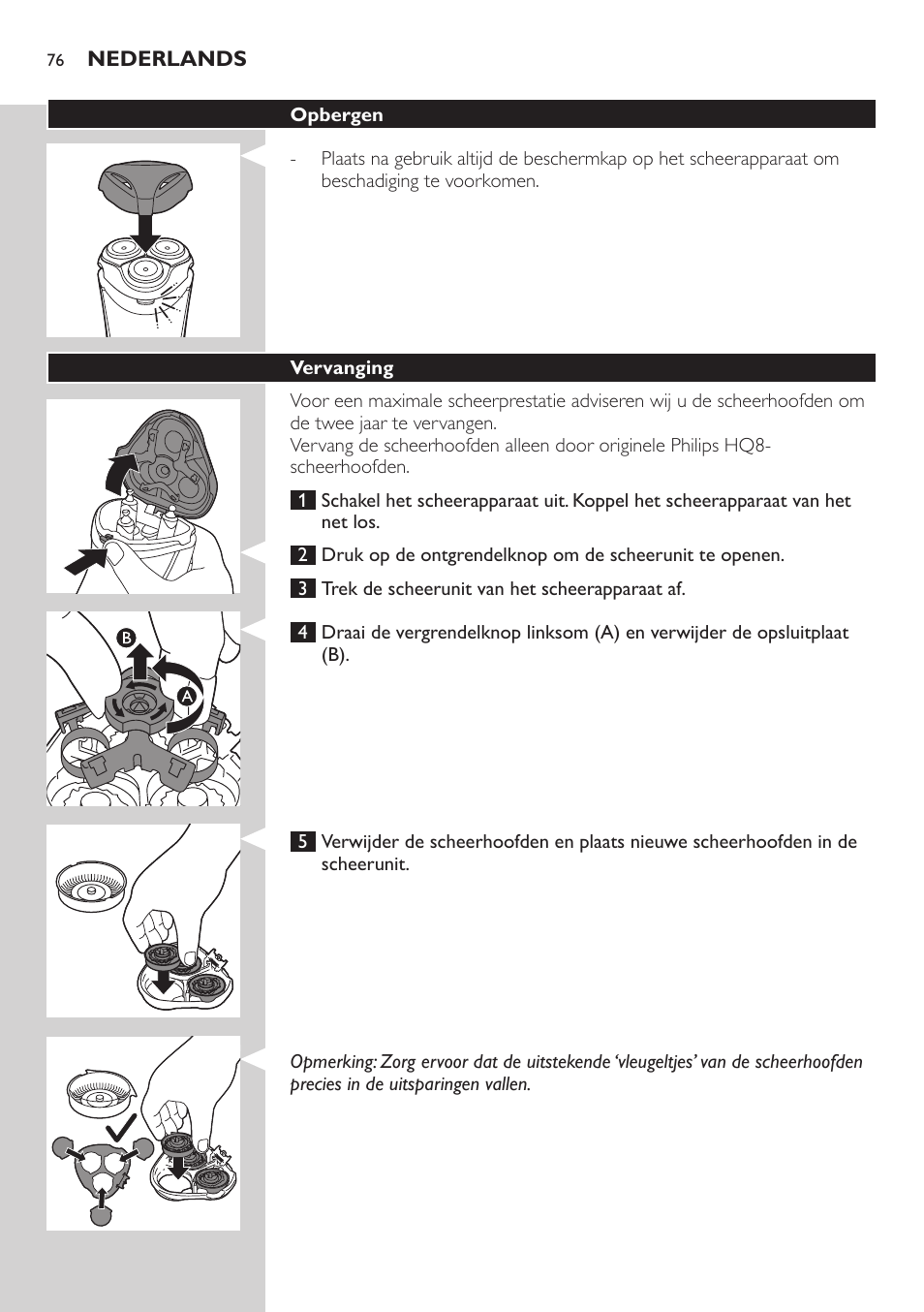 Philips SHAVER Series 3000 afeitadora eléctrica en seco User Manual | Page 76 / 110