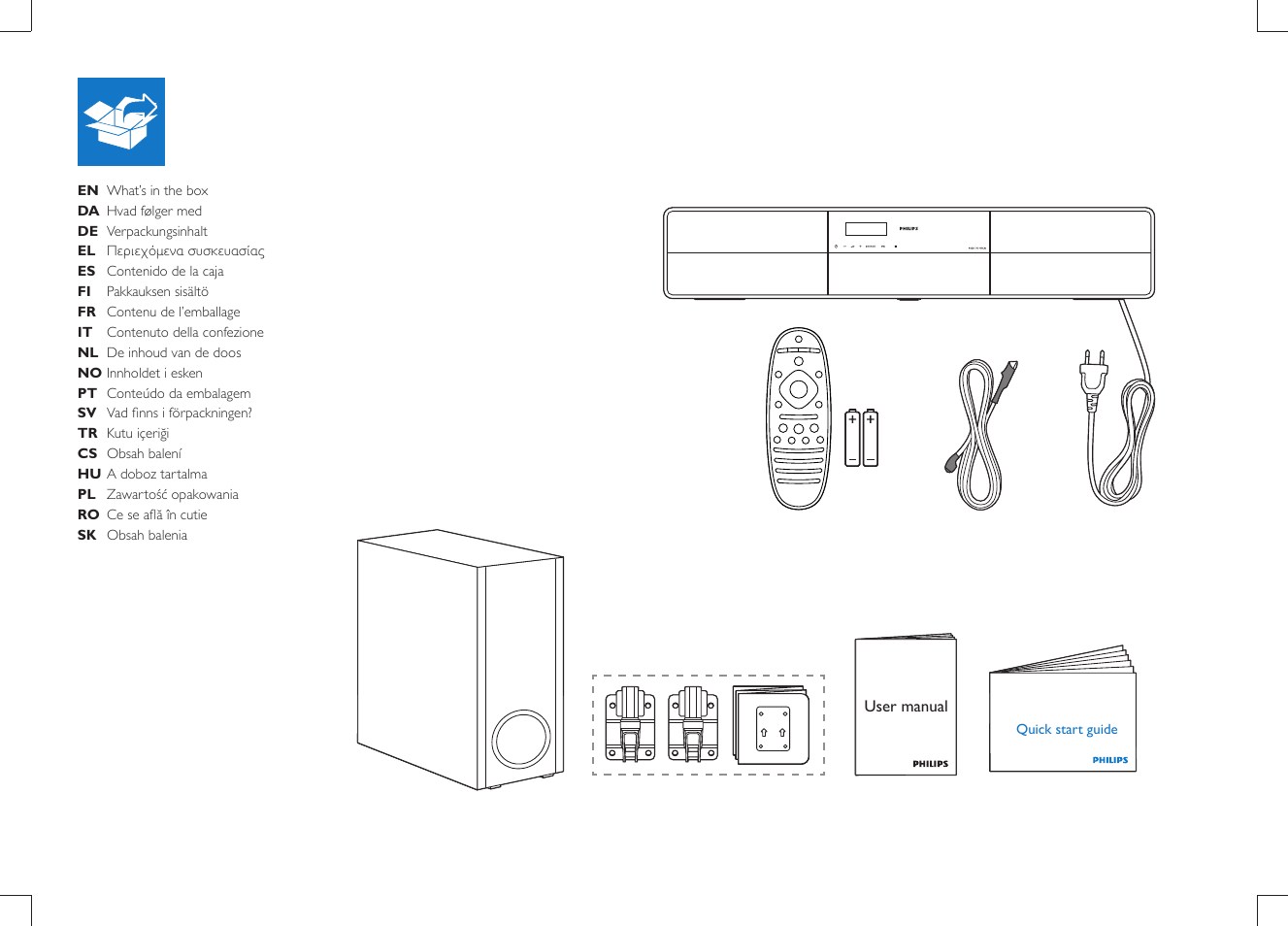 Philips Cine en casa con SoundBar User Manual | Page 3 / 16