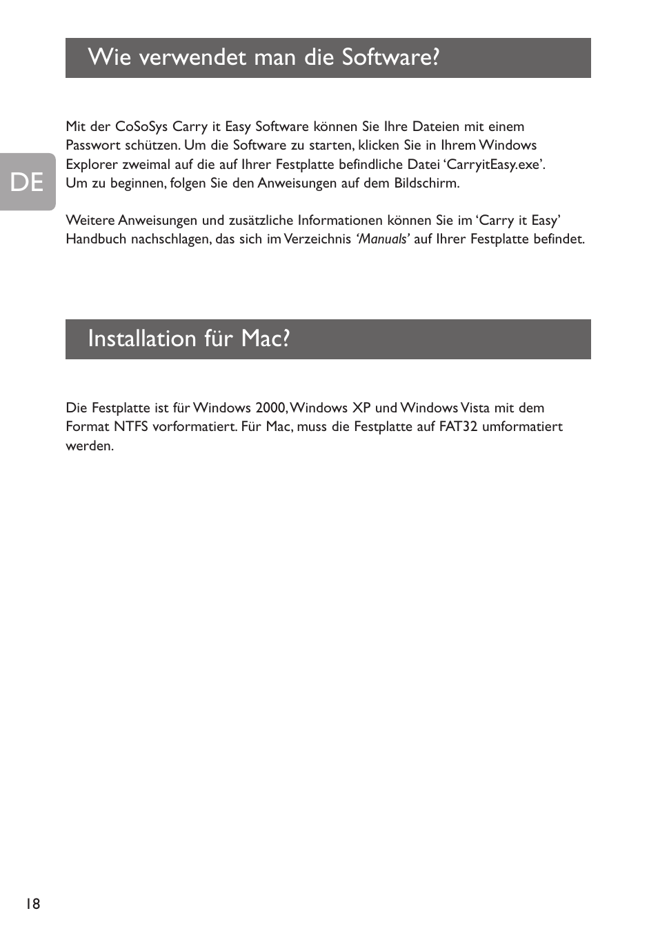 Installation für mac, Wie verwendet man die software | Philips Disco duro externo User Manual | Page 18 / 52