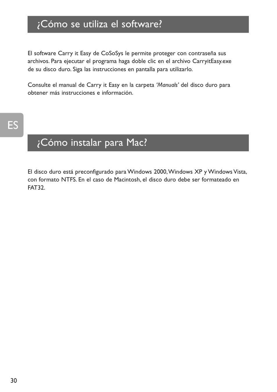 Cómo instalar para mac, Cómo se utiliza el software | Philips Disco duro externo User Manual | Page 30 / 52