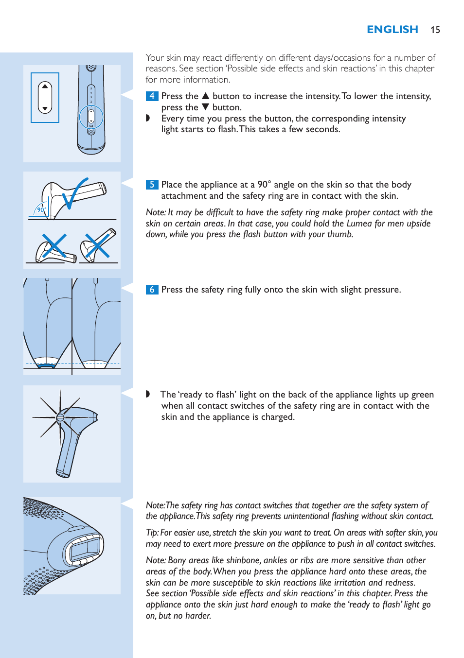 Philips Lumea Sistema de eliminación de vello IPL User Manual | Page 15 / 70