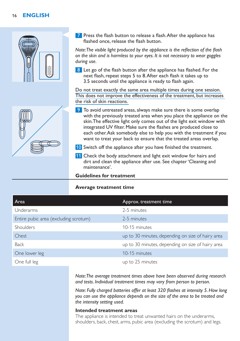 Philips Lumea Sistema de eliminación de vello IPL User Manual | Page 16 / 70