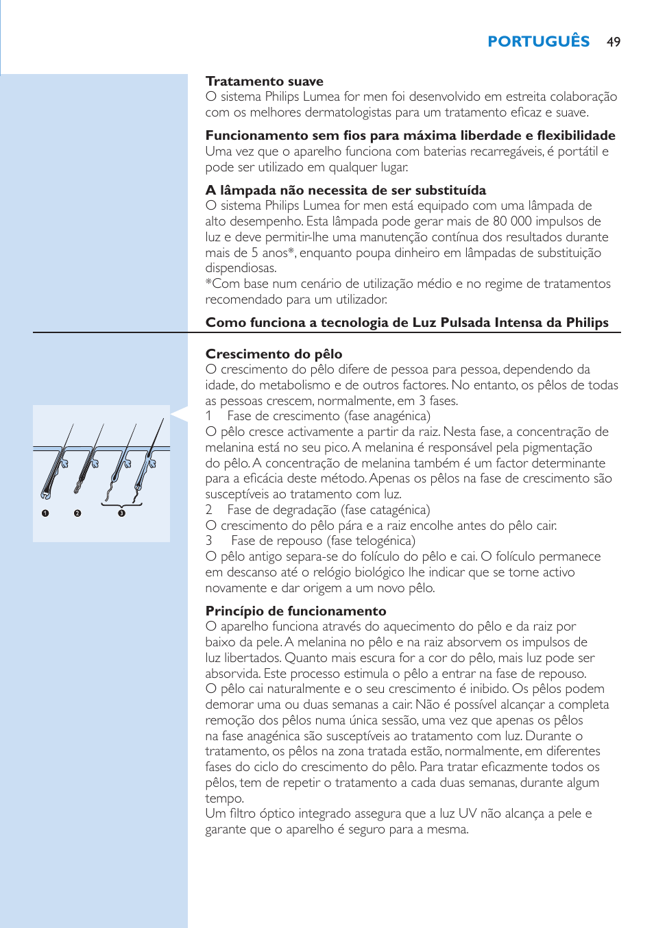 Philips Lumea Sistema de eliminación de vello IPL User Manual | Page 49 / 70