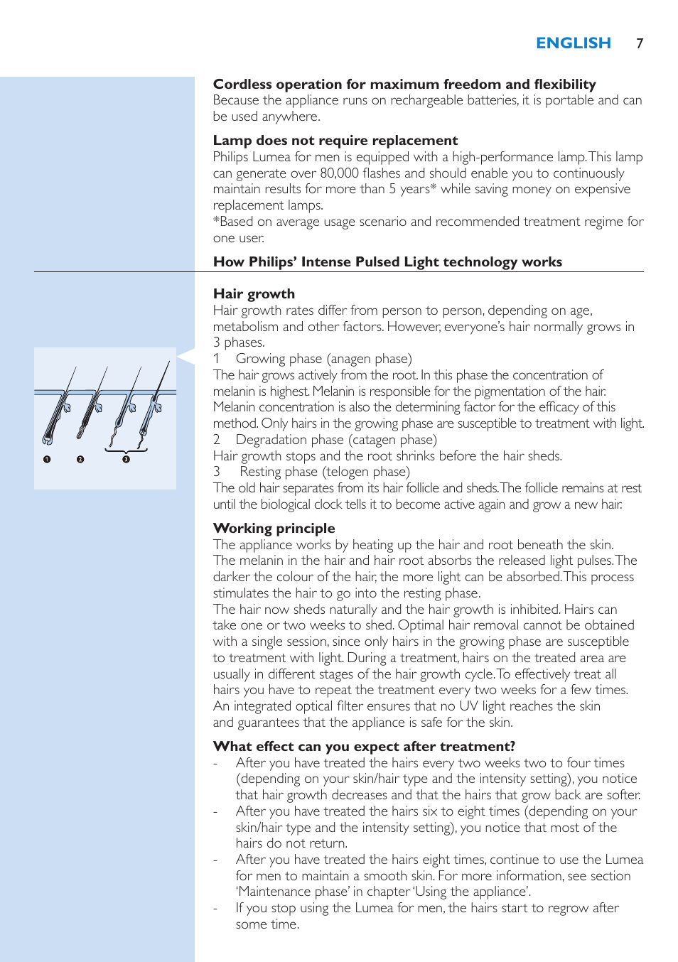 Philips Lumea Sistema de eliminación de vello IPL User Manual | Page 7 / 70