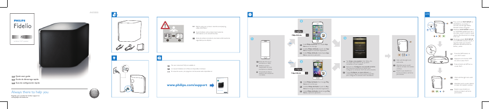 Philips Fidelio Altavoz Hi-Fi inalámbrico A5 User Manual | 2 pages