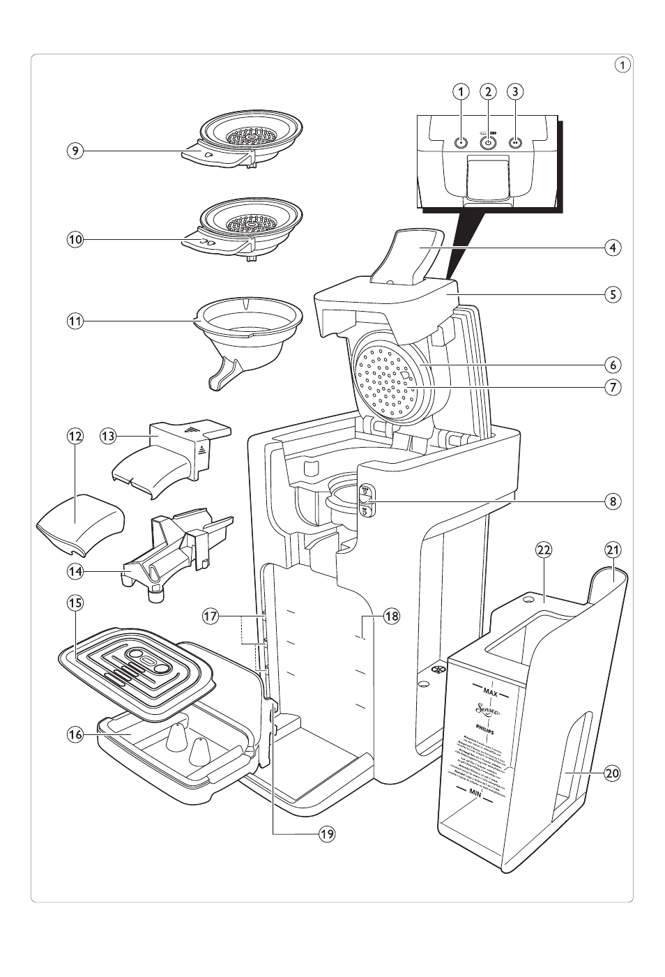 Philips SENSEO® Quadrante Cafetera de monodosis de café User Manual | Page 3 / 120