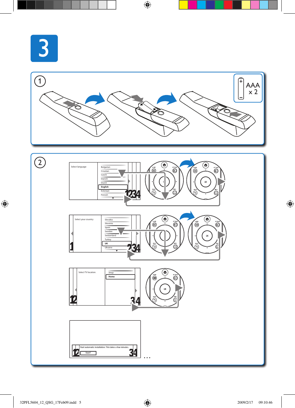 Aaa x 2 | Philips TV LCD User Manual | Page 5 / 12