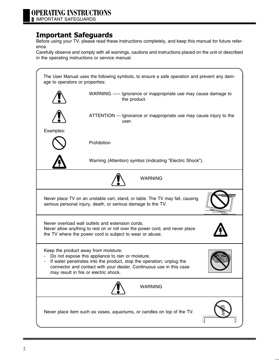Important safeguards | Akai LCT3785TA User Manual | Page 3 / 44