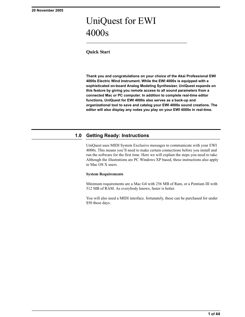 Akai UNIQUEST 4000S User Manual | 44 pages