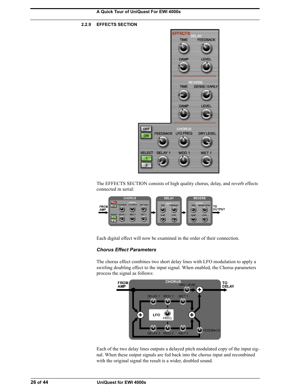 9 effects section | Akai UNIQUEST 4000S User Manual | Page 26 / 44