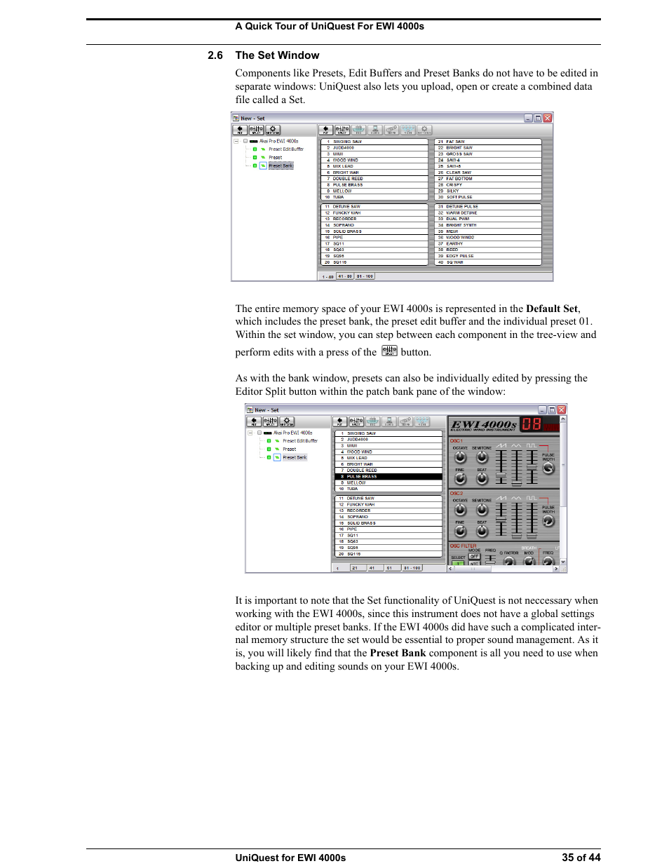6 the set window | Akai UNIQUEST 4000S User Manual | Page 35 / 44