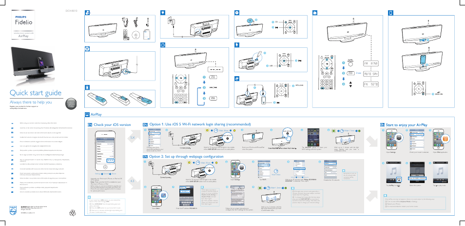 Philips Fidelio Sistema de sonido inalámbrico User Manual | 2 pages