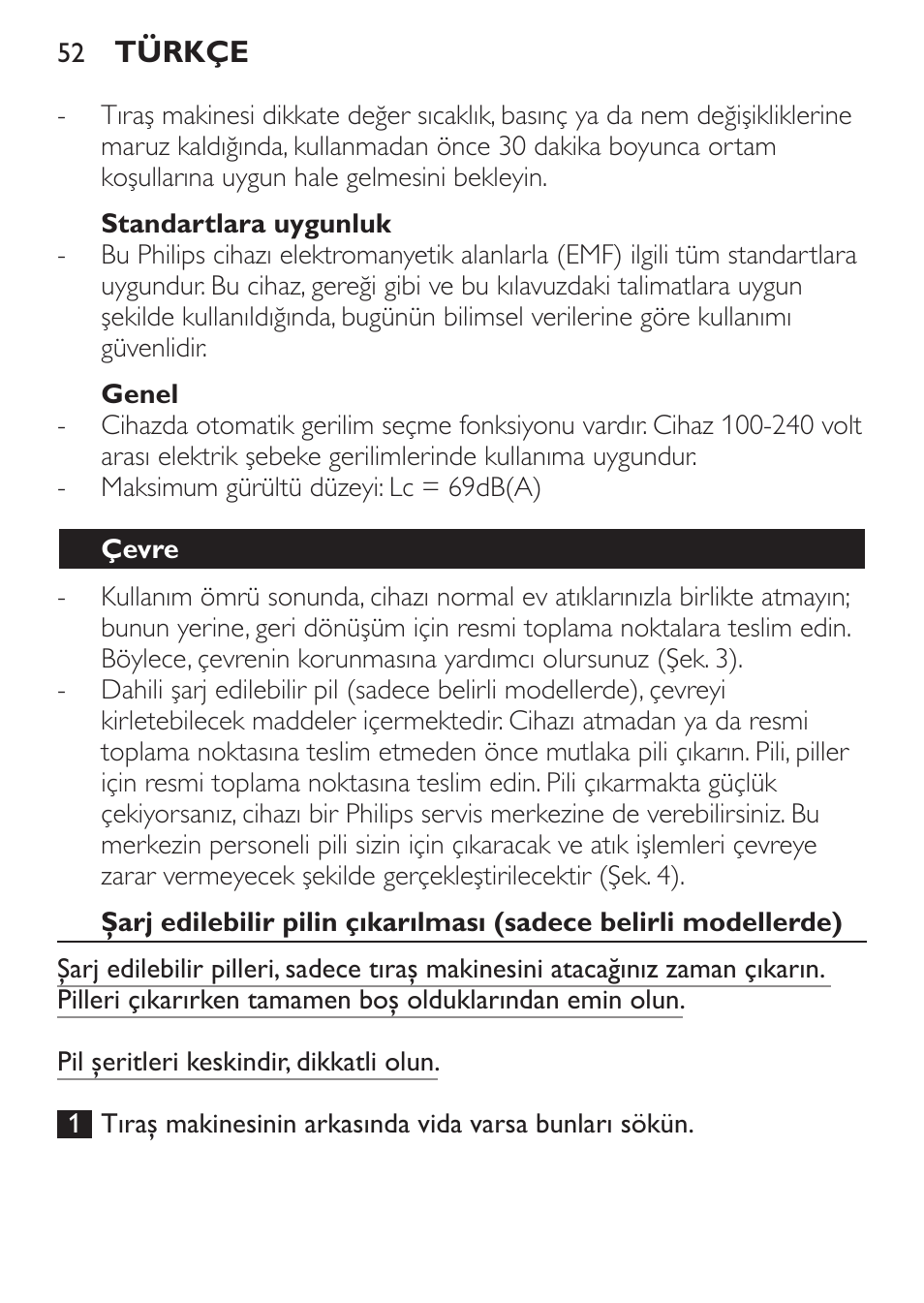 Philips SHAVER Series 3000 afeitadora eléctrica en seco User Manual | Page 52 / 64