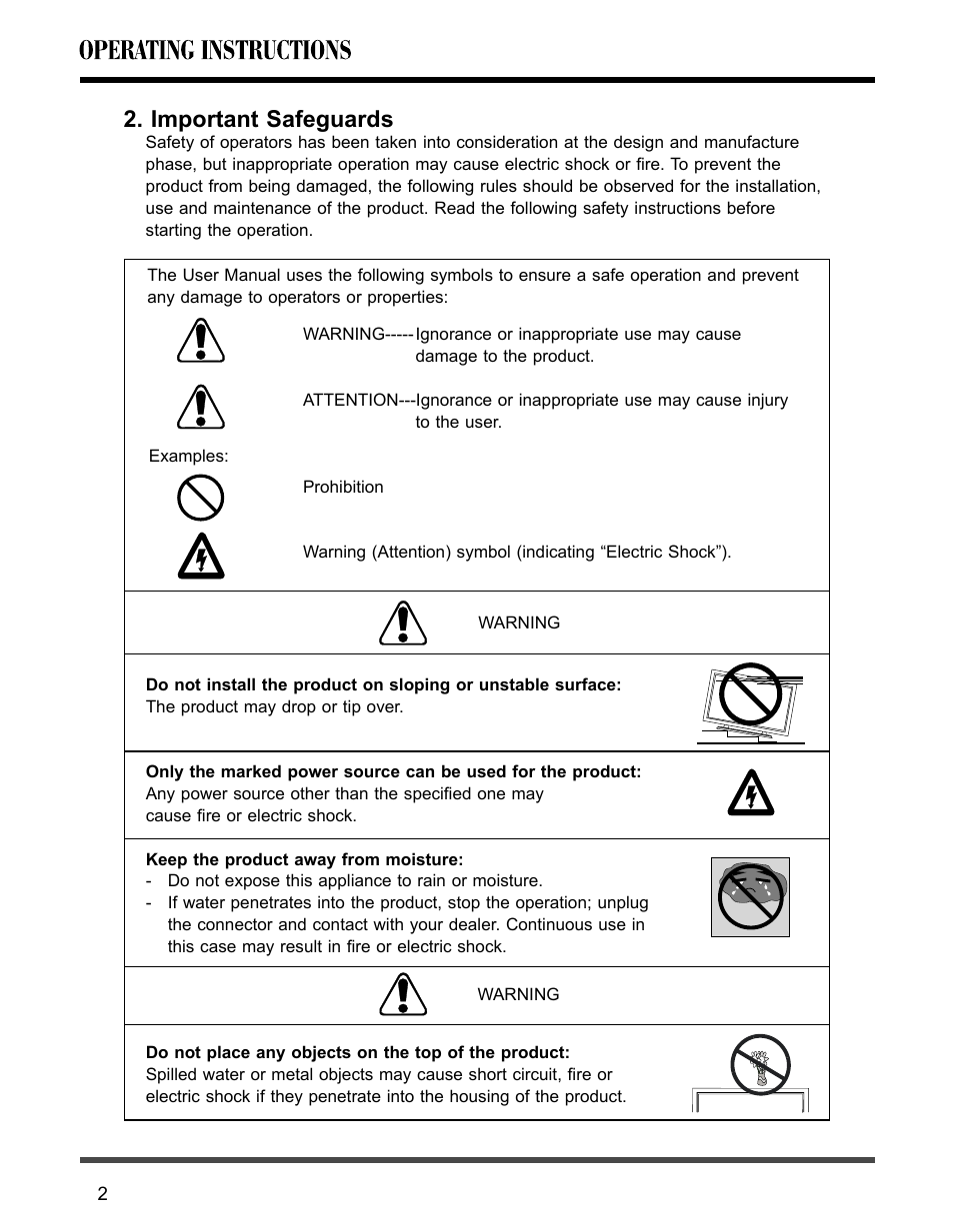 Important safeguards | Akai PDP4273M User Manual | Page 3 / 36