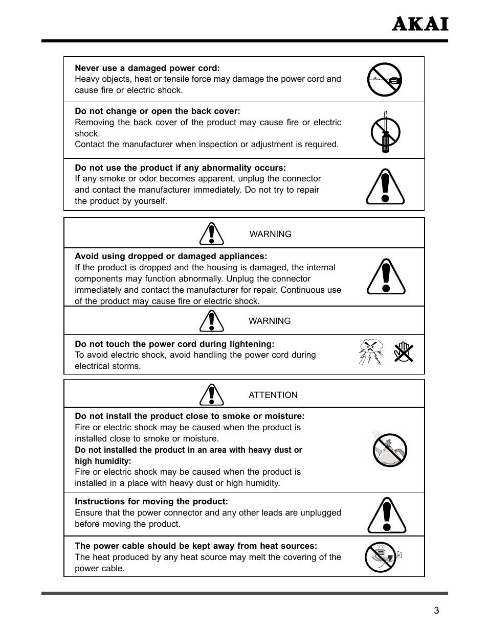 Akai PDP4273M User Manual | Page 4 / 36